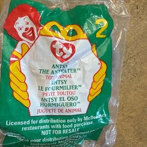 McDonald's Ty Beanie Babies Happy Meal Bag with Green, Red, Yellow Artwork